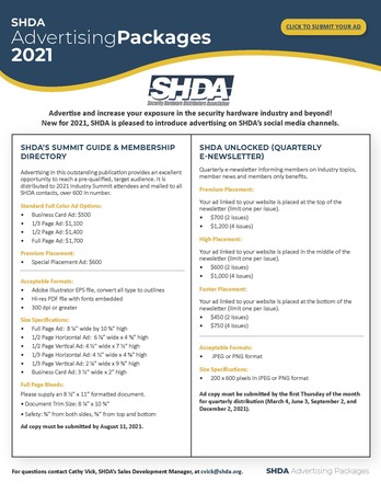 Shda Advertising Packages Page 1